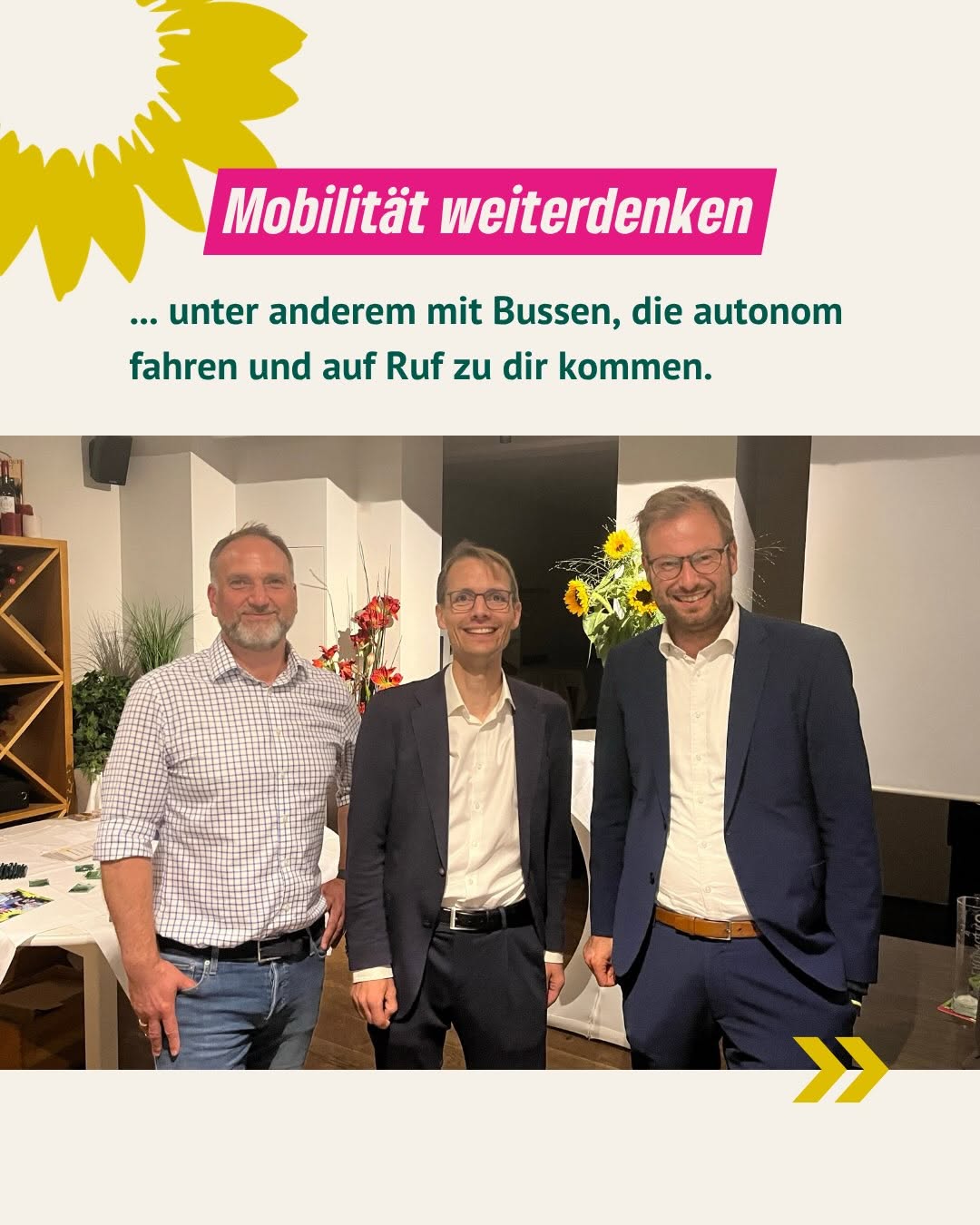 Mobilität weiterdenken. Eine Veranstaltung mit Anjes Tjarks, um über Mobilitätskonzepte für den Landkreis Lüneburg zu sp...