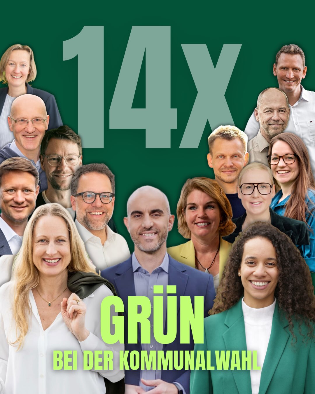 Künftig gibt es 14 grüne und grün unterstützte Bürgermeister*innen, Oberbürgermeister*innen und Landrät*innen in Nieders...